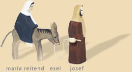 Art.Nr. 790-792: Maria reitend, Josef, Esel
